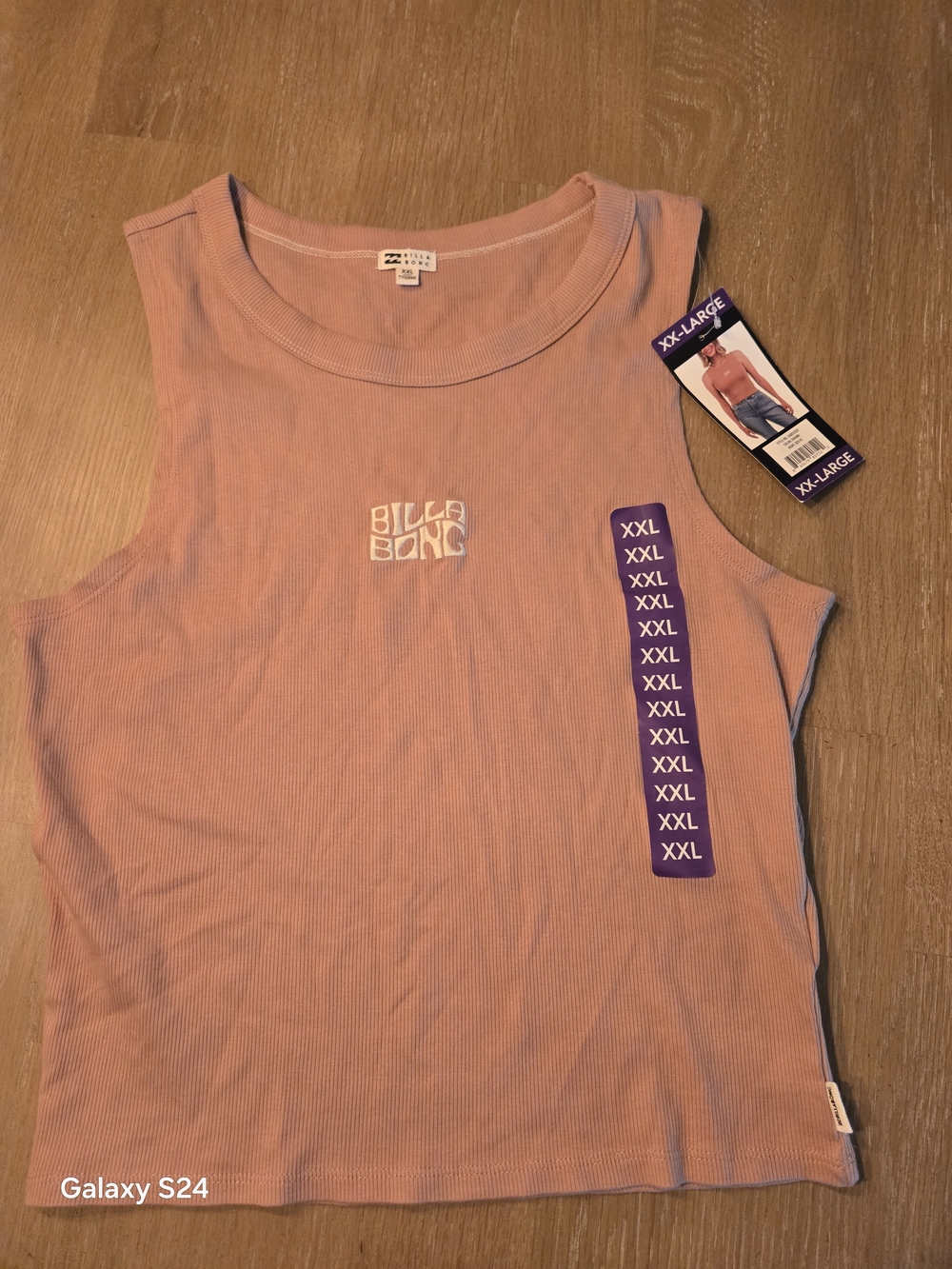 Billabong Women's Embroidered  Tank Top with Logo Sz XXL New